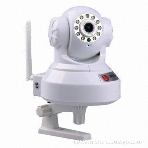 Network IP Camera, H264 P2P IR-cut, TF Card 32GB, Two-way Audio, 300K Pixel, Built-in Mic and Wi-Fi
